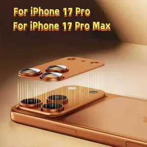 iPhone 17 Pro/pro Max Tempered Rear Camera Protector Film, Aluminum Alloy Material, One-To-One Color Match, Durable Phone Accessory, Protection
