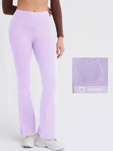 1-Pack Trending High-Waisted Bootcut Pants with Pockets – Slight Flare Shapes Your Legs Stretchy Fabric Won't Dig In Lightweight Breathable No Stuffiness