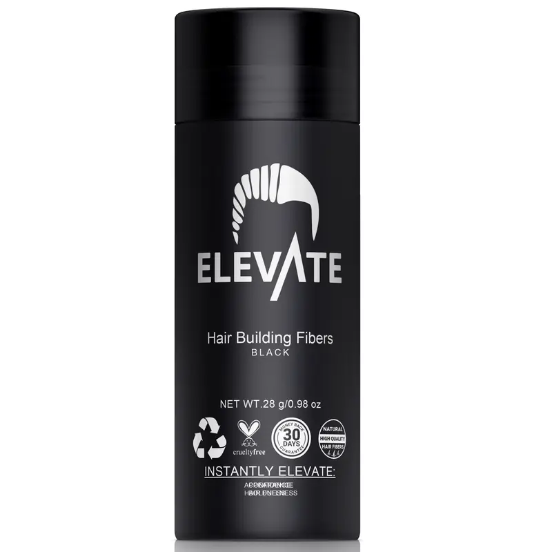 Elevate Hair Fibers to Instantly Thicken & Completely Cover Conceal Thinning Balding Areas for Men & Women 100% Natural & Undetectable Keratin Fibers