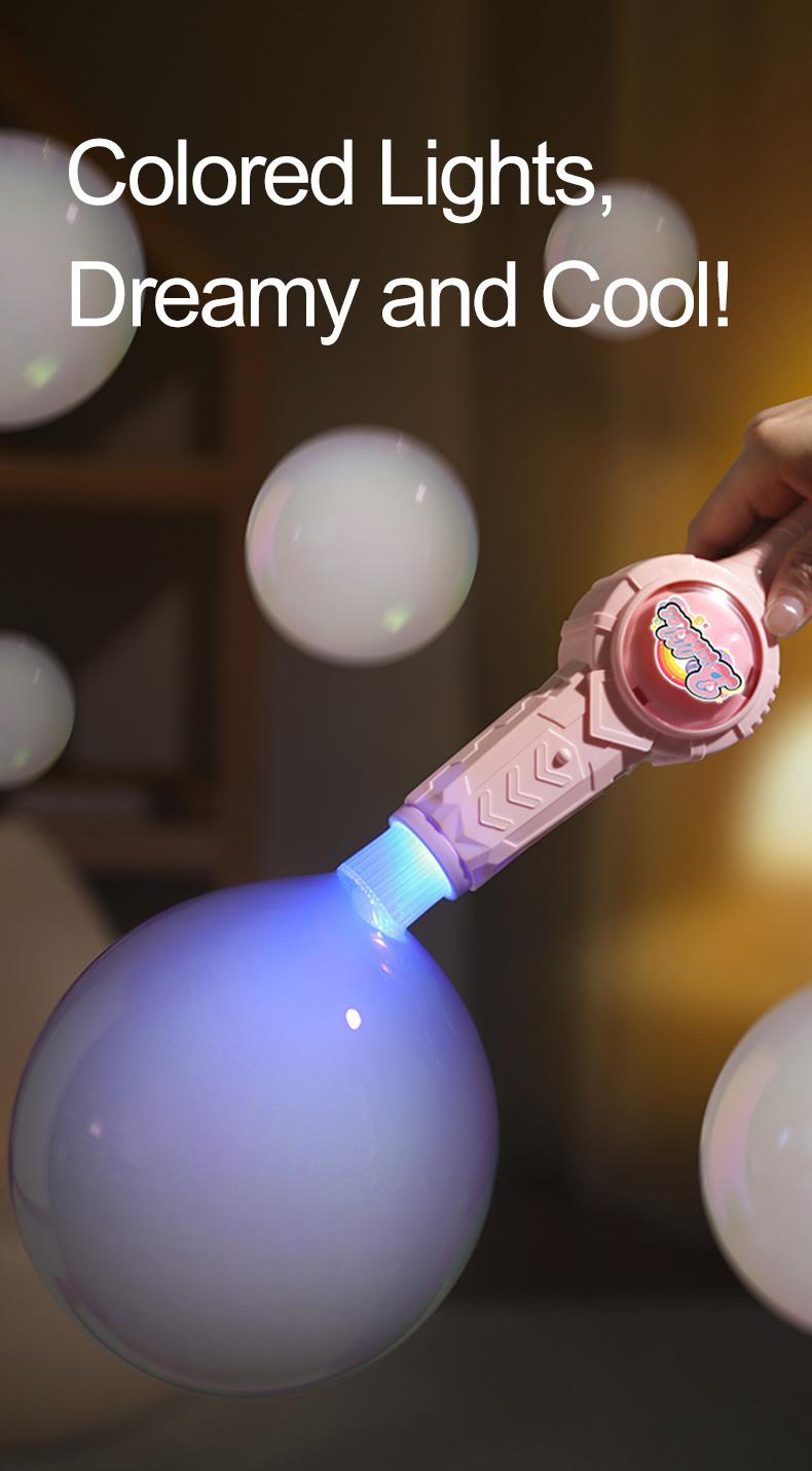 Mist Bubble Machine for Kids – Elastic Bubble Fog Wand, Smoke Bubble Sword, Interactive STEM Toy with Lights & Music, Parent-Child Fun, Outdoor Summer Play, Birthday Gift for Boys & Girls