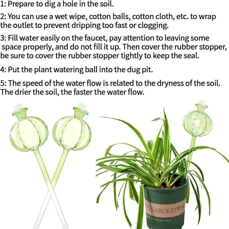Three-pack plant watering balls, self-watering planting insert, cactus plant watering device, gift for plant lovers, Automatic Plants Watering
