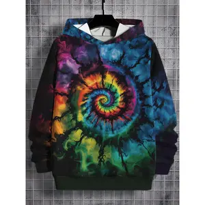 Men'S 3D Quirky Young And Stylish Cool Atmosphere Digital Print Pullover Hoodie, Suitable for Spring, Autumn, And Winter Sports, Comfortable And Warm, Featuring Rich Details Inspired by Made from Machine Washable Fabric.