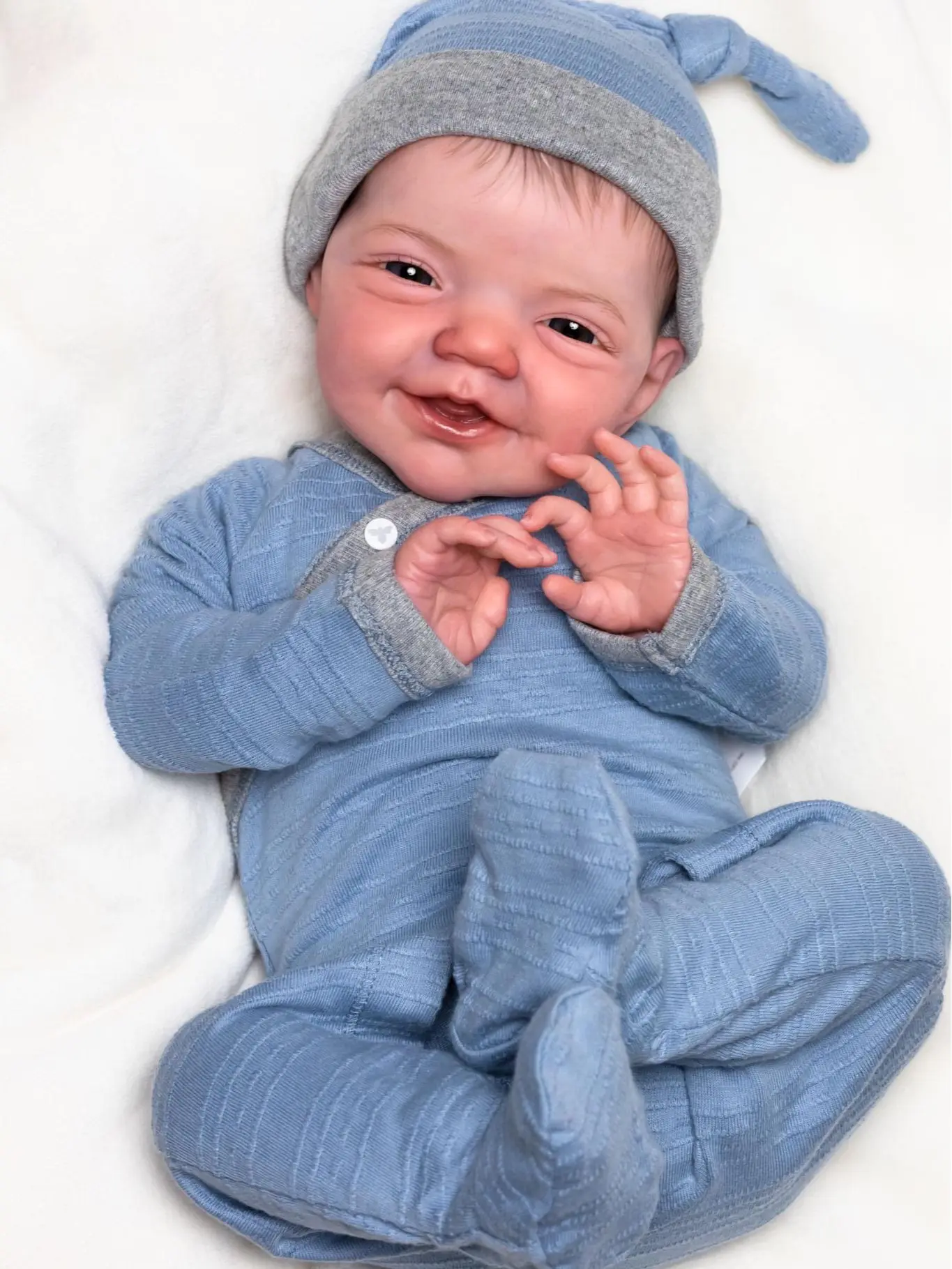 Realistic Reborn Baby Dolls Boy Full Body 20 Inch Lifelike Newborn Baby Dolls With Painted Hair(BOY)