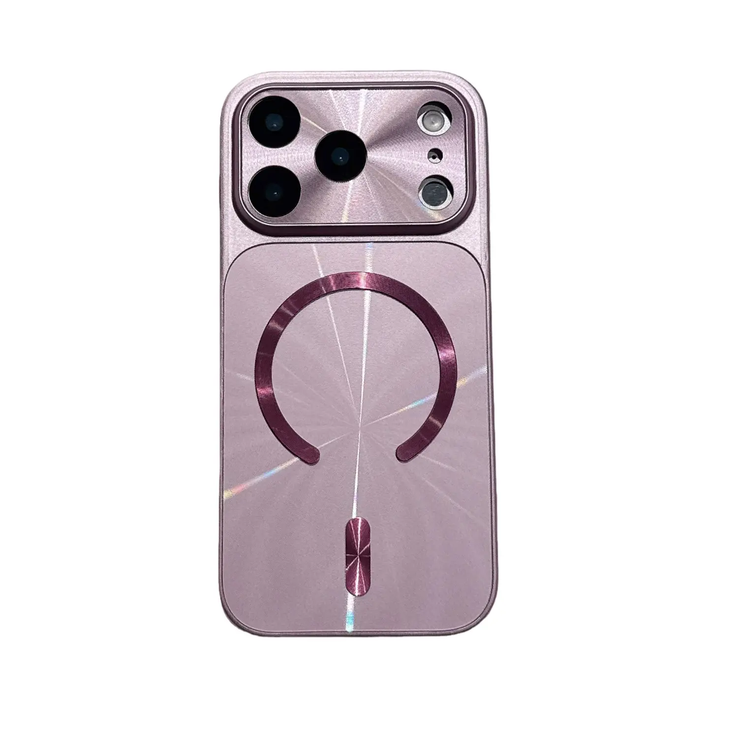 MagSafe Magnetic Phone Case for iPhone, Radial Laser Split, 2-Tone Design