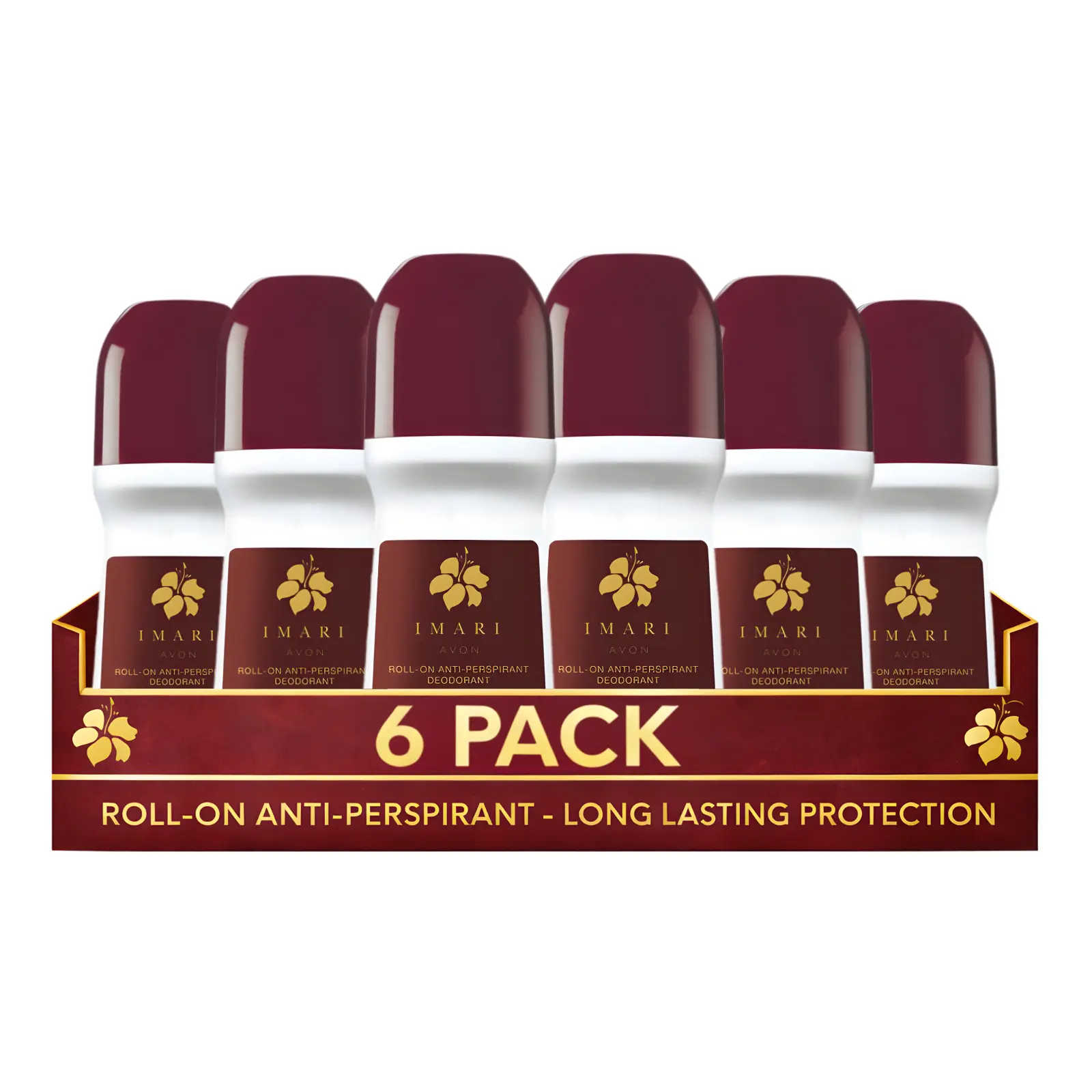 Imari Roll-On Anti-Perspirant Deodorant for Women Pack of 6 (2.6 fl oz / 75ml Each) | 24-Hour Odor Protection