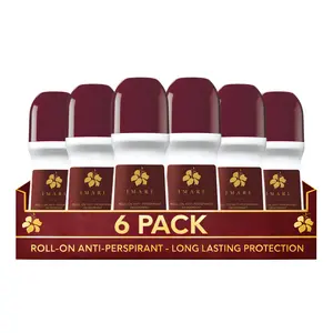 Imari Roll-On Anti-Perspirant Deodorant for Women Pack of 6 (2.6 fl oz / 75ml Each) | 24-Hour Odor Protection