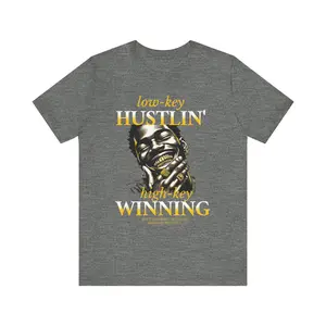 Inspirational Hustle Tee - Motivational Short Sleeve Shirt for Dreamers, Gift for Entrepreneurs, Everyday Wear, Success Apparel, Casual, Fabric, Breathable