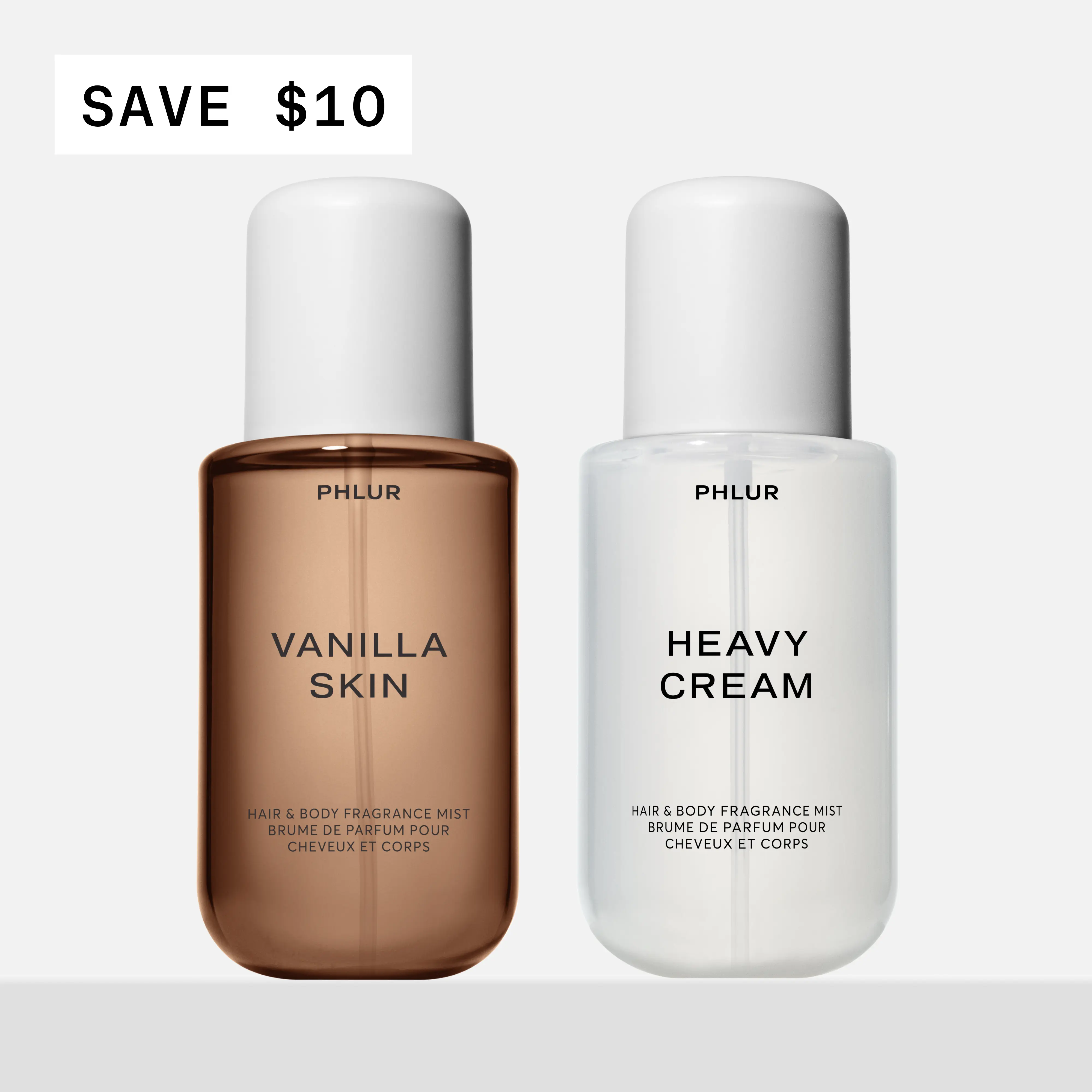 PHLUR Vanilla & Cream Duo - Vanilla Skin + Heavy Cream Full Size Body Mist Set (2 x 8 fl oz) PHLUR Vanilla & Cream Duo - Vanilla Skin + Heavy Cream Full Size Body Mist Set (2 x 8 fl oz)