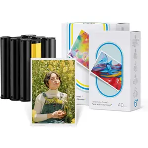 4x6'' Photo Printer 120 Sheets Photo Paper & 3  Refill for DHP512/DHP513