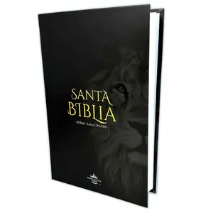 Biblia RVR 1960 Letra Grande 12.5 puntos Tamaño Manual Tapa Flex León Vinyl Bound
