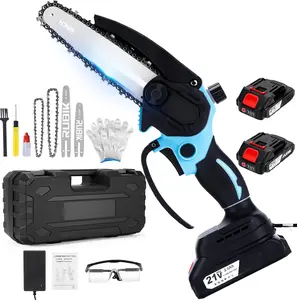 Mini Chainsaw Cordless, 8 Inch &6 Inch Electric Chain ,   Handheld Tree  for Branch Pruning and Gardening, Brushless Chainsaw, Garden Yard Guru Tools, Gifts for Men Dad Husband