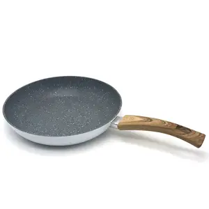 Nonstick marble-coated frying pan for easier cooking and cleaning Couples Cookware Iron Cast Uncoated Skillet High-Purity golden