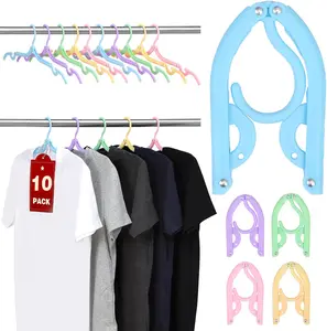 10 Pcs Travel Hangers, Cruise Ship Essentials Travel Essentials, Portable Cruises Must Haves 2026, Folding Hangers for Suitcase, RV Camping Airplane Europe Vacation Essential