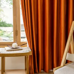 Modern Simple Italian Velvet Curtains, Windproof Warmth, Thickened Soundproof, Heavy Curtain, Full Shade Hole Drilled, Living Room Bedroom Decor, Home Decoration Curtain, Thermal Insulated Curtain