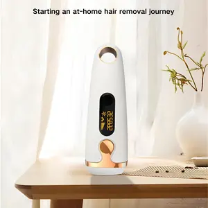 Hair Removal Device for Women Men at Home, Upgraded to 999,900 Flashes Permanent for Facial Legs Arms Bikini Line Whole Body Treatment (White Gold)