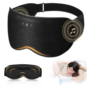 Music Sleep Mask with Bluetooth & Ultra-Thin Speakers - 3D Contoured Removable Design for Side Sleepers, Perfect for Relaxation, Meditation & Sleeping, Great Gift for Men & Women