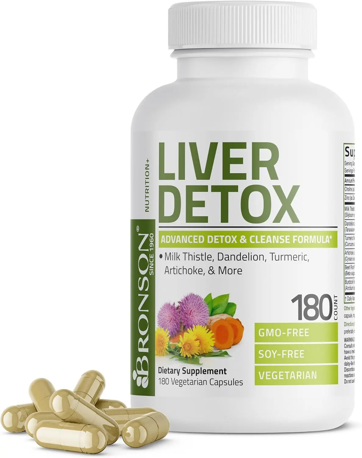 Liver Detox Advanced Detox & Cleansing Formula 180 Capsules | Liver Health Support with Milk Thistle, Dandelion Extract, Turmeric, Artichoke Leaf & Beet Root, Non-GMO, Soy-Free Healthcare
