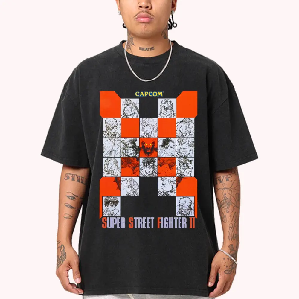 Street Fighter Arcade Champion Graphic T Shirt For Competitive Gaming Fans HY2098