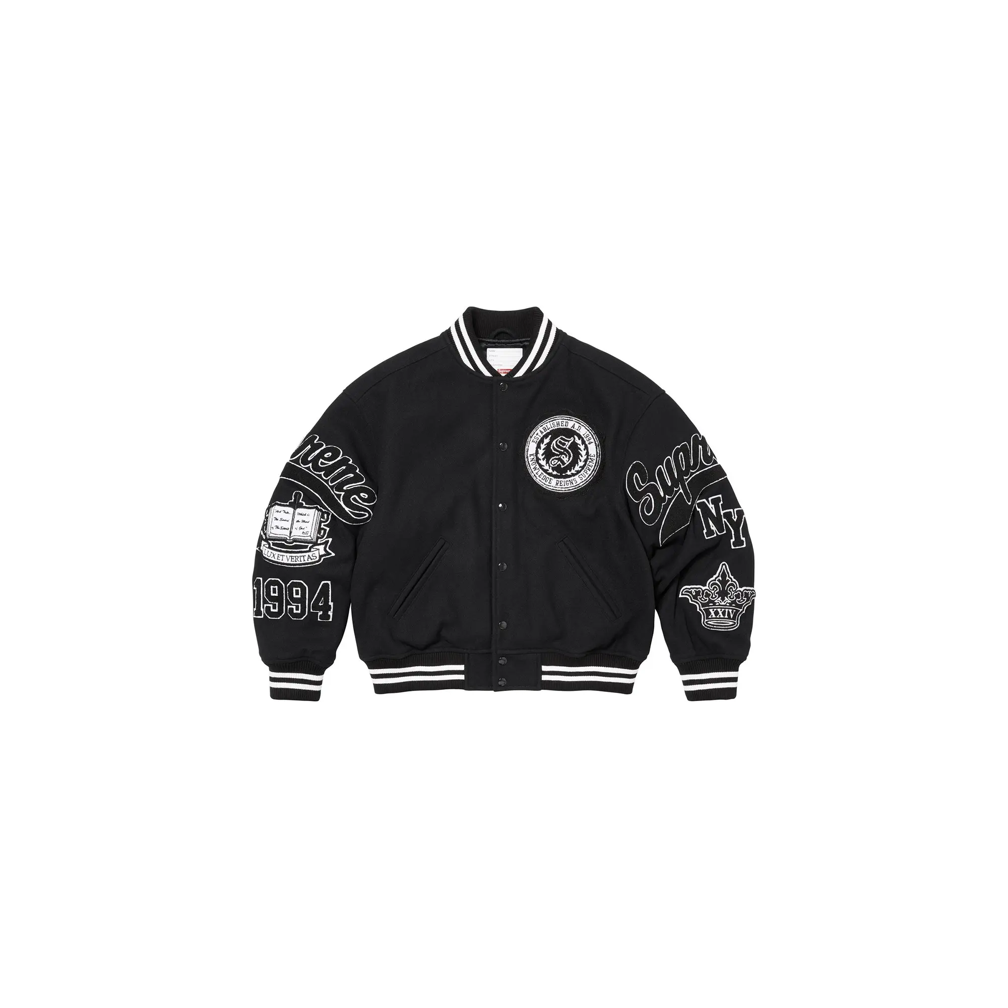 Veritas Varsity Jacket "FW24 - Black" SU25761