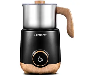 AMZCHEF MMF-9117 8-IN-1 Milk Frother and Steamer 550 Watts, 21 oz Split Stainless Steel Automatic Milk Steamer for Latte, Hot and Cold Milk Froth, Hot Milk, Chocolate Milk, Baby Food Coffee Maker Espresso Machine