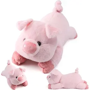 Pig Weighted Stuffed Animals - 22 Inch 4.5 Pounds Weighted Plushies Pig - Big Plush Stuffed Animals Pillow - Cute Plush Toys Gifts for Kids & Adults