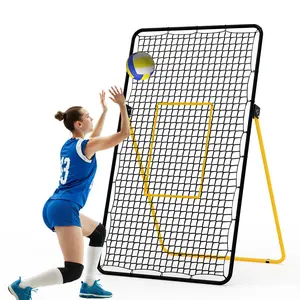 Adjustable Volleyball Rebounder Net 7x4 ft – Multi-Angle Bounce Back Trainer – Collapsible, Portable, Easy Setup – Sturdy Training Equipment for Bumping, Setting & Spiking – Indoor, Outdoor, Beach, Backyard