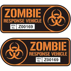 1SET Fits car bodies, doomsday merch & dark decor, it “adds doomsday emergency vibe” during daily commutes, doomsday-themed check-ins & dark trend gatherings, the biohazard symbol + serial number design fits various items