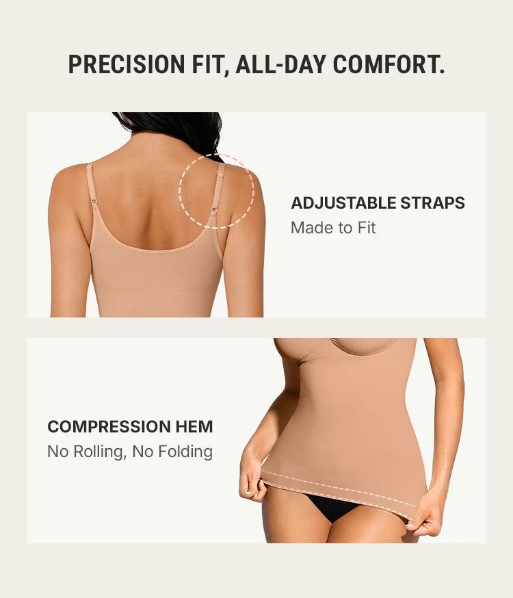 FeelinGirl Tummy Control Cami Tanks Seamless Camisole Tops Womenswear Spaghetti Strap  Live Only Basic Comfort Sleeveless SpringStatements