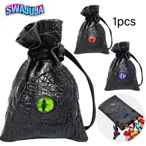 1 PcsDrawstring Dice Bag with Dragon Scale Pattern - Durable D&D Accessory Storage Bag, Drawstring Closure, Available in Various Colors (Green, Red, Purple), Suitable for Role-Playing Games, D&D Dice, and Tarot Card Storage