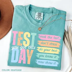 Comfort Colors Test Day Teacher Shirt, State Testing Graphic Tee, Test Coordinator Team T-shirt, Final Exam Week Teacher Gift,Motivational Inspiration