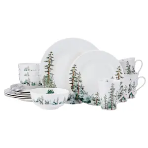 Mikasa Watercolor Forest 16-Piece Dinnerware Set