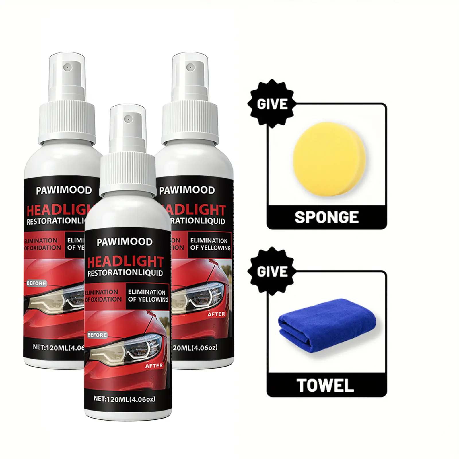 Car headlight cleaning tools
