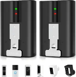 Replacement Ring Battery 2 Pack, 6040mAh model v4 Rechargeable Battery for Wireless Ring Doorbell 2/3/4 Plus, Stick Up Cam & Spotlight Cam (2nd & 3rd Gen)/Peephole Cam, 3.65V for Indoor/Outdoor Use