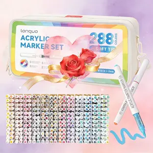 Languo's 288 Color Acrylic Marker Set for DIY Crafts - Paint on Rocks, Mugs, Tumblers, Wood, Canvas - Great for Valentine's, Mother's Day, Christmas, Birthday, Kids & Artist Gift Ideas，Ultimate Creative Gift!