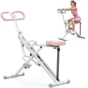 Weightlifting Machine, 2-in-1 Weightlifting and Rowing Machine, Easy-to-Install and Foldable Exercise Equipment, Hip Training Machine, Home Exercise Machine for Hips and Legs