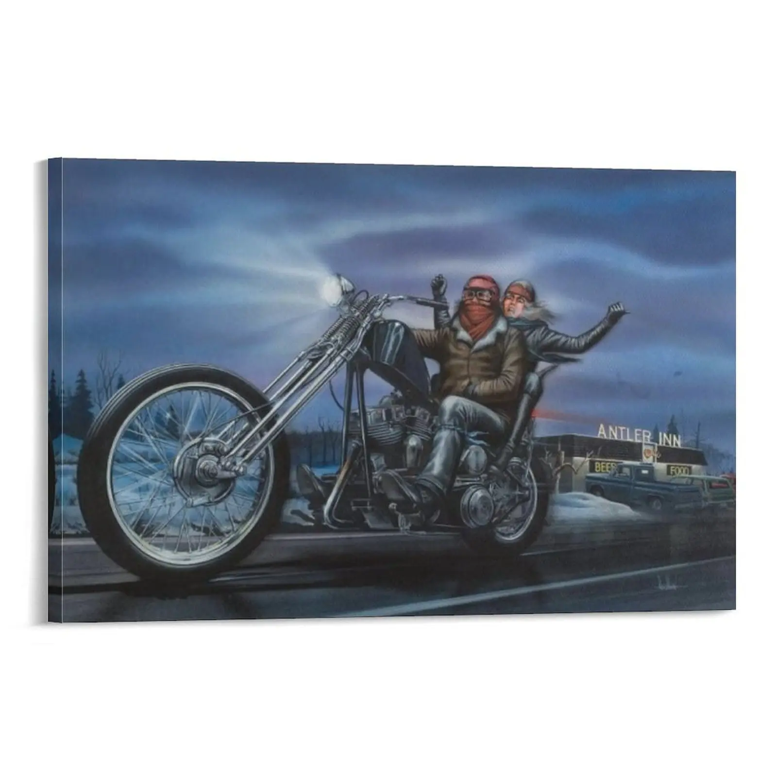 Motorcycle Rider Poster David Mann Picture Print 8 Canvas Poster Bedroom Decor Sports Landscape Office Room Decor Gift