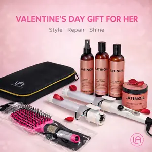 Valentine’s Day Gift for Her | 3-in-1 Curling Iron & Chia Hair Care Bundle