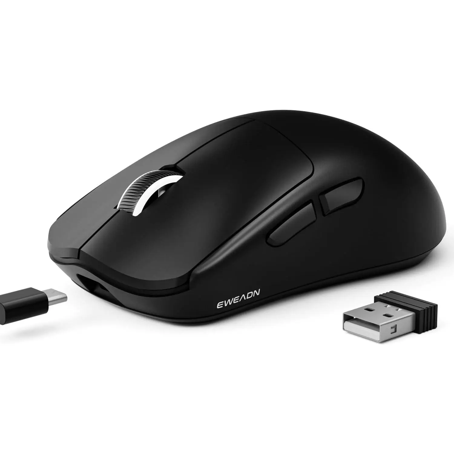 EWEADN X23 Pro Gaming Mouse, Tri-Mode 2.4G/USB-C/BT 5.4 Wireless Mouse, PAW3311 Sensor,12000 DPI, 59g Lightweight, Zero Delay, Ergonomic Computer Mouse with Anti-Slip Grip Tape for Laptop/PC/Mac-Black