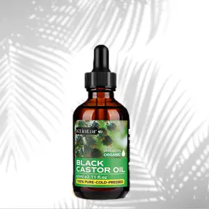 Ktintar Black Castor Oil 1/2/3 COUNT (60g / Count) - Natural Organic Castor Oil, Cold Pressed for Hair Growth, Eyebrow & Skin Care, Deep Nourishment