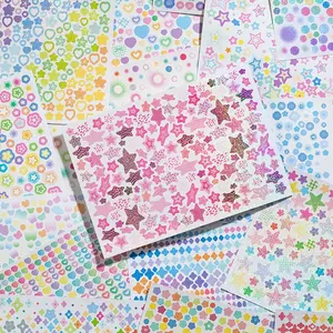 20 Sheets Starry Sky Sticker Book, Decorative Adhesive Stickers for Photo Frames, Phone Cases, Cups, Notebooks, Calendars, Boxes, Scrapbooks