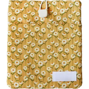 Padded eReader Sleeve Tablet Bag Pouch for Paperwhite, Colorsoft,Signature Edition, Voyage,Scribe/Kobo eReader,Floral Book Protector for Paperbacks and Small Hardcovers(Yellow, Medium)