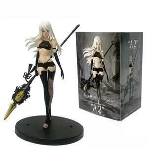 18cm Anime NieR Automata Yorha Type A2 Action Figure, Standing Sword PVC Model Doll, Collectible Ornament Toy Gift