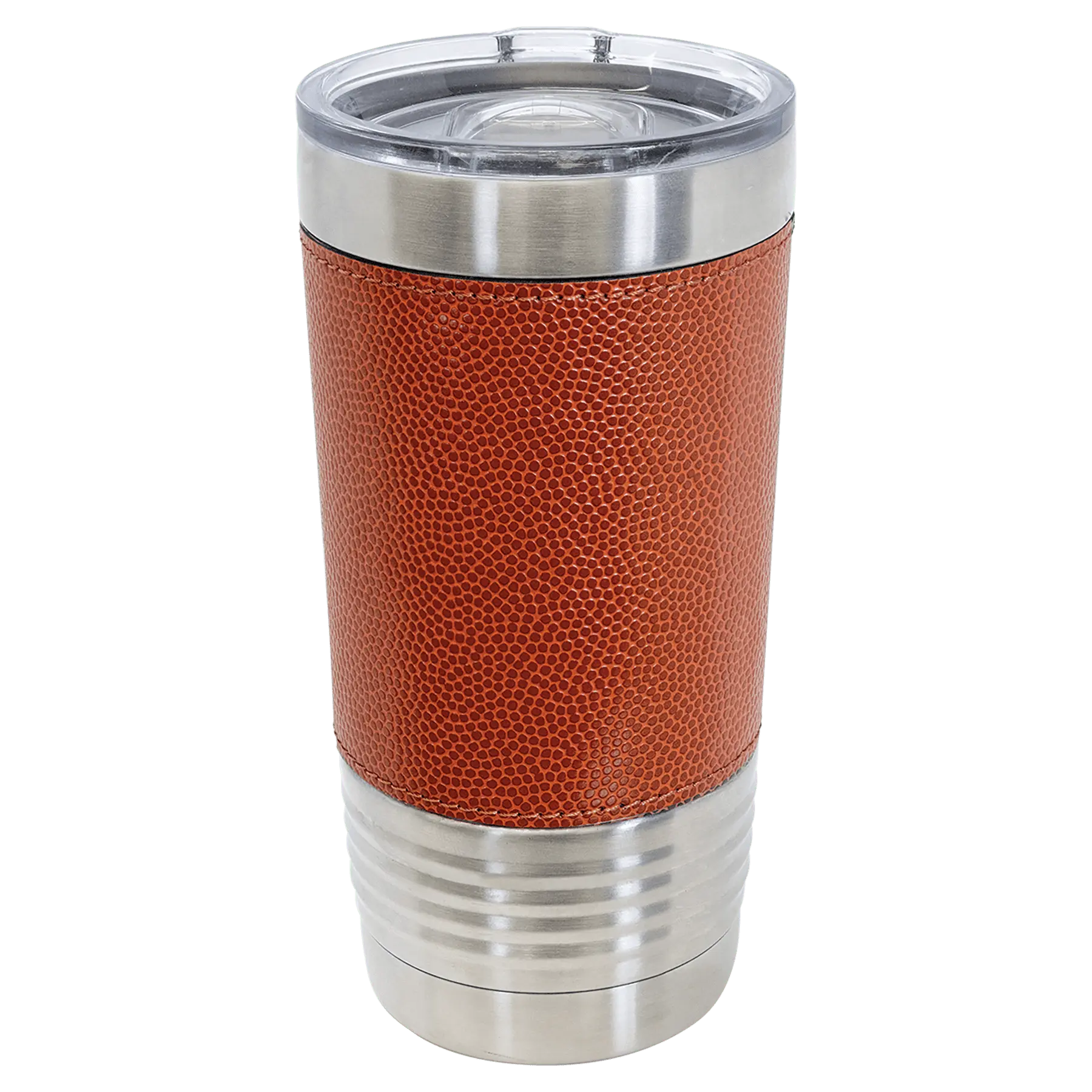 Personalized Laser-Engraved 20 oz. Leather Sport Tumbler Tumbler With Name logo or Text, Custom Insulated Tumbler Baseball Stainless Steel Tumblers Personalized Gifts for Hot, Cold use Sport gift   Baseball Beve rage Drinkware