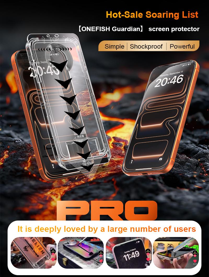 One Fish 2-Pack Screen Protector for iPhone and Samsung–Crystal Clear, Scratch-Resistant, Ultra-Smooth Touch, Privacy Protection, Easy Installation One Fish 2-Pack Screen Protector for iPhone and Samsung–Crystal Clear, Scratch-Resistant, Ultra-Smooth Touch, Privacy Protection, Easy Installation