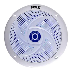 8" Marine Speakers, Waterproof, 160W, Blue LED, White