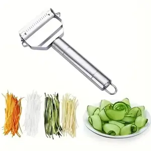 Sharp Durable Stainless Steel Peeler, Multifunctional Julienne Slicer Potato Carrot Grater, Ergonomic Handle Kitchen Gadget for Cucumber Apple Daily Food Prep