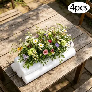 4Pcs Floral Foam Rods for Artificial Flower Arrangements, Lightweight Reusable Foam Sticks, Ideal for Wedding & Home Floral Display Styling