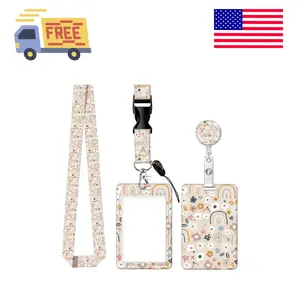 ID Badge Holder with Lanyard - Fashionable ID Card Holders with Retractable Lanyards