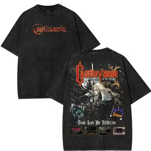 Castlevania SOTN Young Hero Squad Tee Oversized Graphic Tshirt for Men 100% Premium Cotton Casual Unisex Top Gift Shirt