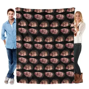 Daniel Larson Goofy Pair Throw Blanket for Bed,Soft Collage Blanket for Bedroom,Cute Blanket Funny Room Decor Flannel Blankets for Bed SofaThanksgiving Father's Day Children's Day holiday gifts for family and children